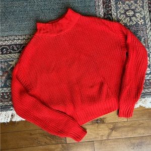 ✨3/15$ Red chunky sweater. Knitted shirt. H&m